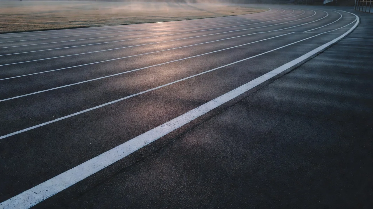 A bowl of gym chalk and a roll of grip tape on a weightlifting platform